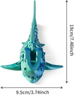 3D Printed Articulated Shark Toy – Fun Movable Skeleton Design for Desk Decor Fidget & Decompression Cute Rainbow Shark Model for Adults with Autism & ADHD Premium Quality（Green）