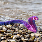 Realistic Fake Cobra 3D Snakes Soft PLA Figure Animals Snake Toy Python Action Model Figurines Stress Relief Toys Gifts(red-Blue)