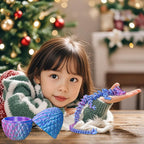 Dragon Egg with Dragon Inside 3D Printed Decorative Toys for Kids Adults Perfect Surprise Gifts Uniqur Home and Desk Decor Easter Valentine Birthdays Christmas(Purple,Medium)