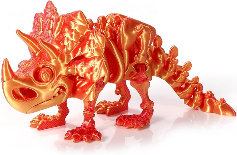 3D Printed Dinosaur, 3D Printed Animals Dragon Fidget Toy Adult Desk, Poseable Dino Skeletons with Articulated Joints, Easter Basket Stuffers, Home Decor, Stress Relief Toy for Autism (Spinosaurus)