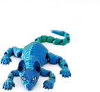 2PCS 3D Printed Sphynx Cat,Cat Figurine,Desk Toy, 3D Cat,Articulated Cats, Office Toy,Home Decor,Gift (Blue+Purple)